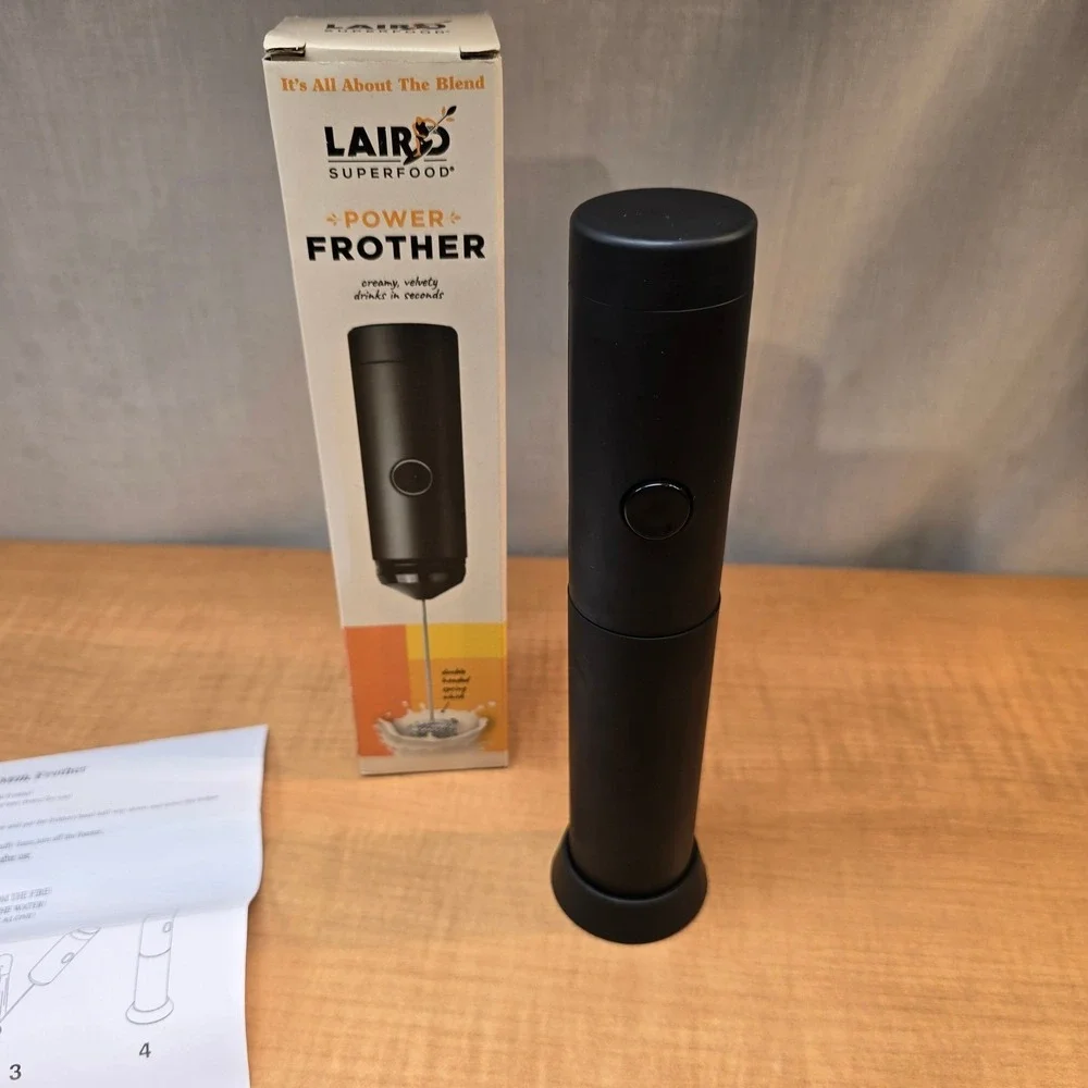 Laird Superfood Power Frother‎ Double Whisk Blender, 19,000 RPM Compact
